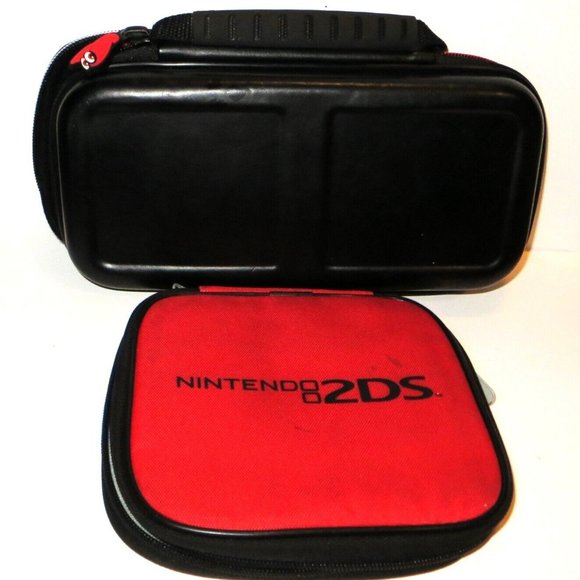 Set Of 2 Game Cases Nintendo Switch Nintendo 2DS Mario Cover Black Red - Picture 2 of 11